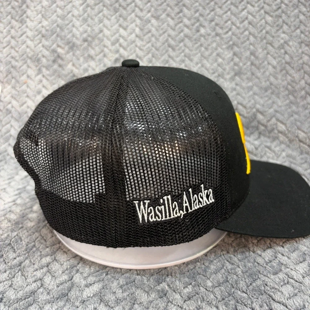 Outdoor Cap OC771 3 Rivers Fly & Tackle Wasilla Alaska Trucker Hat Black Mesh
